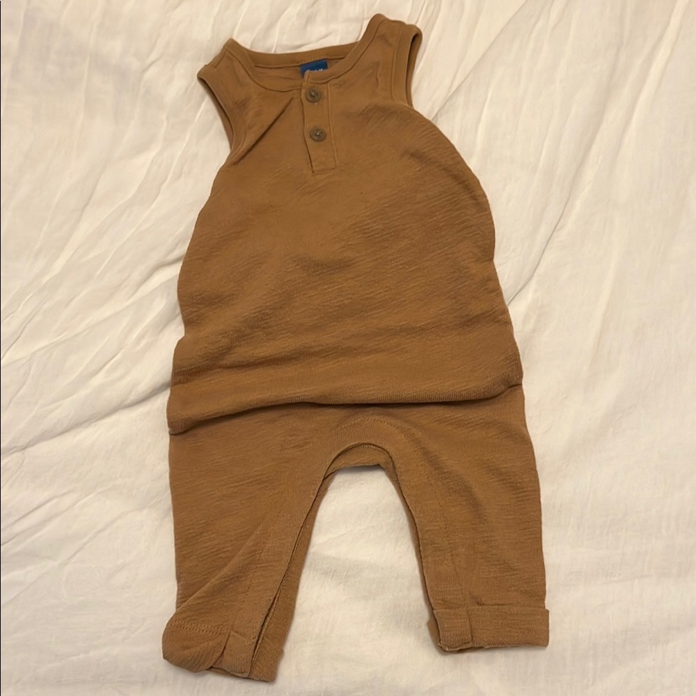 Rust Sleeveless Baby Romper